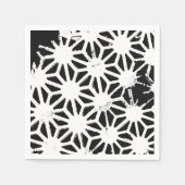 Zwart-wit geometrisch patroon servet (Voorkant)