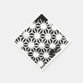Zwart-wit geometrisch patroon servet (Hoek)