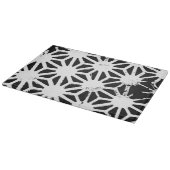 Zwart-wit geometrisch patroon snijplank (Hoek)