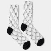 Zwart-wit geometrisch patroon. sokken (Rechts)