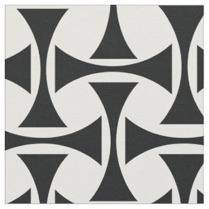 Zwart-wit geometrisch patroon stof