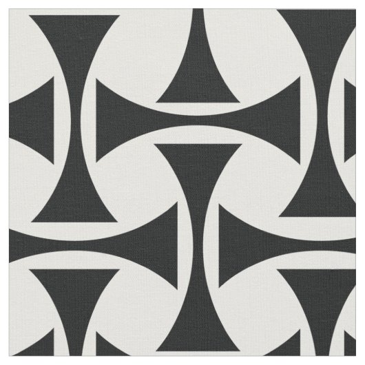 Zwart-wit geometrisch patroon stof (Close Up)