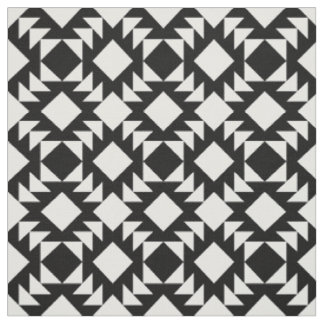 Zwart-wit geometrisch patroon stof
