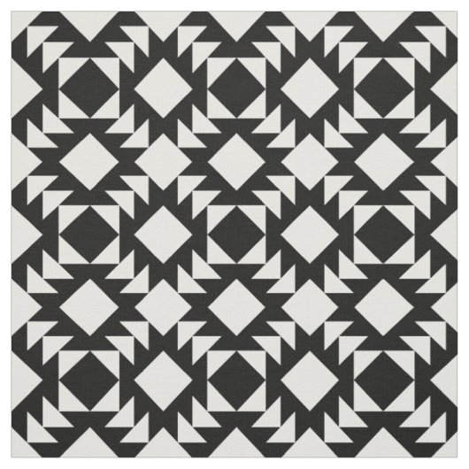 Zwart-wit geometrisch patroon stof (Swatch)