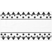 Zwart wit geometrisch patroon tafelkleed (Voorkant (Horizontaal))