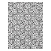 Zwart wit geometrisch patroon tafelkleed (Voorkant)