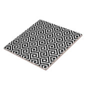 Zwart-wit geometrisch patroon tegeltje (Zijkant)