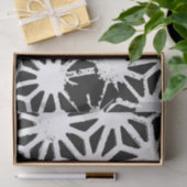 Zwart-wit geometrisch patroon tissuepapier (Geschenk)