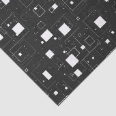 Zwart-wit geometrisch patroon tissuepapier (Detail)