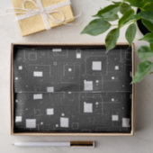 Zwart-wit geometrisch patroon tissuepapier (Geschenk)