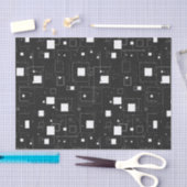 Zwart-wit geometrisch patroon tissuepapier (Craft)