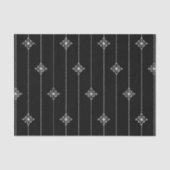 Zwart wit geometrisch patroon tissuepapier (Voorkant)