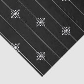 Zwart wit geometrisch patroon tissuepapier (Detail)