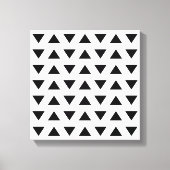 Zwart-wit geometrisch patroon van driehoeken. canvas afdruk (Voorkant)