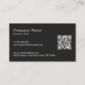 Zwart-wit geometrisch patroon visitekaartje (Achterkant)