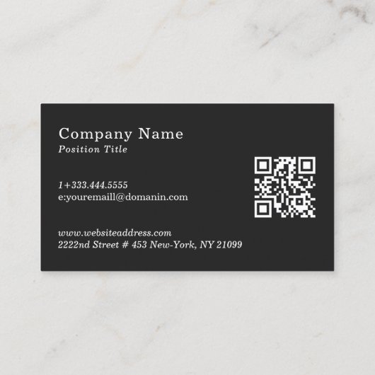 Zwart-wit geometrisch patroon visitekaartje (Achterkant)