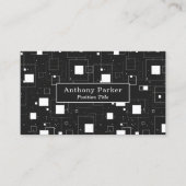 Zwart-wit geometrisch patroon visitekaartje (Voorkant)