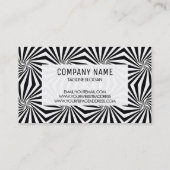 Zwart-wit geometrisch patroon visitekaartje (Achterkant)