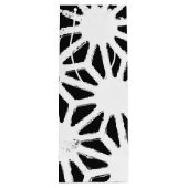 Zwart-wit geometrisch patroon wijn cadeautas (Achterkant)