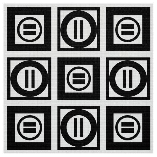 Zwart-wit geometrisch profiel Patroonverbinding Stof (Swatch)