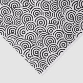 Zwart-wit geometrisch rondpapier tissuepapier (Detail)
