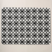 Zwart-wit geometrisch roosterpatroon deken (Voorkant (horizontaal))