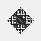 Zwart-wit geometrisch servet (Hoek)