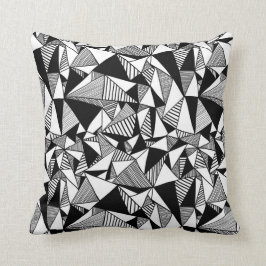 Zwart-wit geometrisch Sierkussen