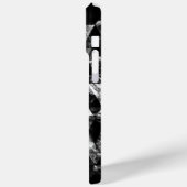Zwart-wit Geometrisch Smoky Abstract Monogram Case-Mate iPhone Case (Achterkant / Links)