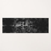 Zwart wit geometrisch sparkly abstract Monogram Yogamat (Voorkant (horizontaal))