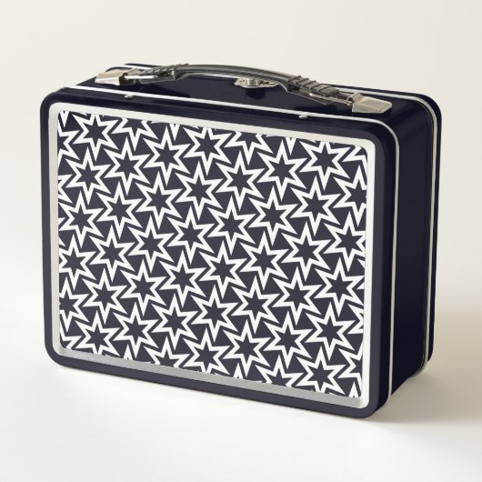 Zwart-wit geometrisch Star-patroon (Achterkant)