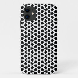 Zwart-wit geometrisch Star-patroon Case-Mate iPhone Case