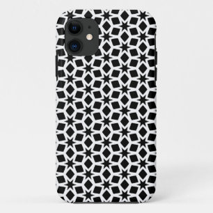 Zwart-wit geometrisch Star-patroon Case-Mate iPhone Case