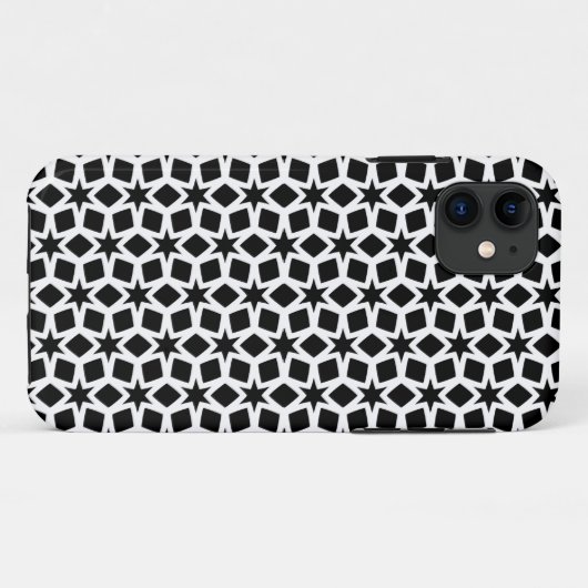 Zwart-wit geometrisch Star-patroon Case-Mate iPhone Case