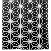 Zwart-wit geometrisch Star-patroon Douchegordijn (Voorkant)