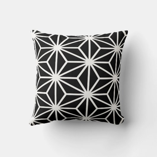 Zwart-wit geometrisch Star-patroon Kussen (Achterkant)