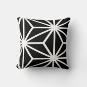 Zwart-wit geometrisch Star-patroon Kussen (Voorkant)
