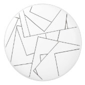 Zwart-wit Geometrisch-Stijlvol Modern Bauhaus Keramische Knop (Voorkant)