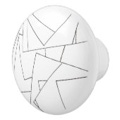 Zwart-wit Geometrisch-Stijlvol Modern Bauhaus Keramische Knop (Rechts)