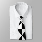 Zwart-wit geometrisch stropdas (Gebonden)