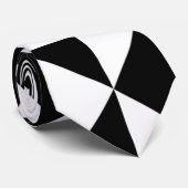 Zwart-wit geometrisch stropdas (Opgerold)