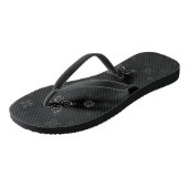 Zwart-wit geometrisch teenslippers (Schuin)