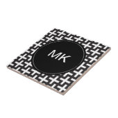 Zwart-wit geometrisch tegeltje (Zijkant)