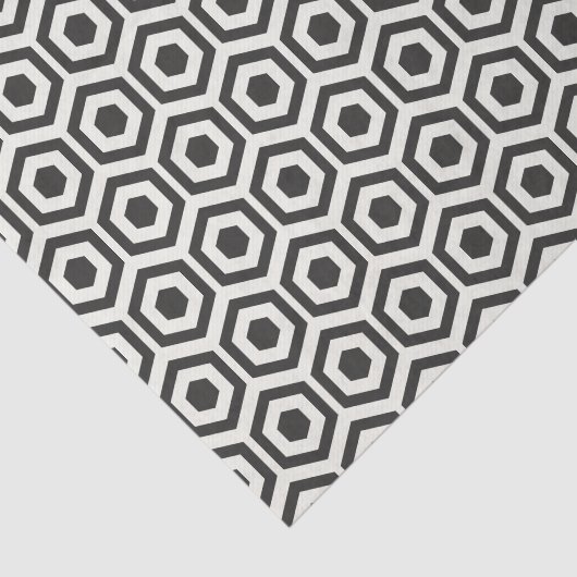 Zwart-wit geometrisch tissuepapier (Detail)
