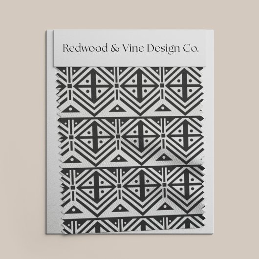 Zwart-wit geometrisch tribaal stof