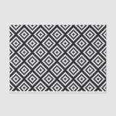 Zwart-wit geometrisch tribaal tissuepapier (Voorkant)