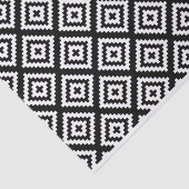 Zwart-wit geometrisch tribaal tissuepapier (Detail)