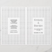 Zwart, wit geometrisch trouwvouwprogramma (Voorkant)