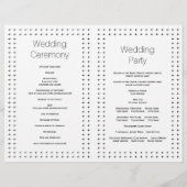 Zwart, wit geometrisch trouwvouwprogramma (Achterkant)