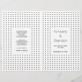 Zwart, wit geometrisch trouwvouwprogramma